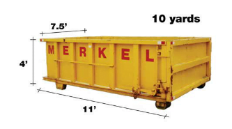 Merkel Metal Recycling and Roll-Off Container Services - 10 Yard Roll Off Container